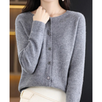 Women’s Knit Cardigan – Cashmere O-Neck