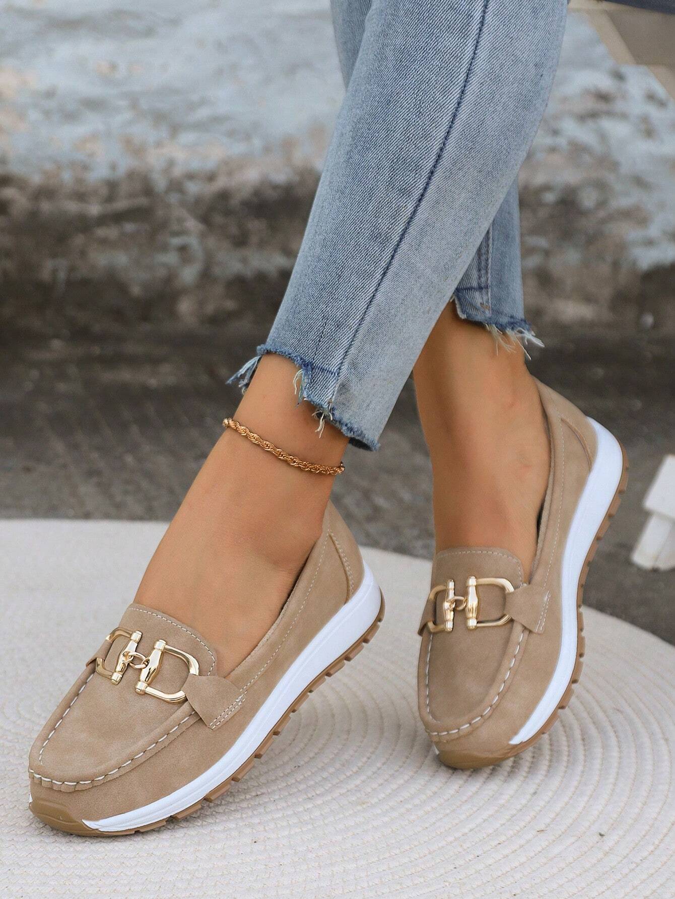 Teresa | Mocasines Casual Con Detalle Metálico
