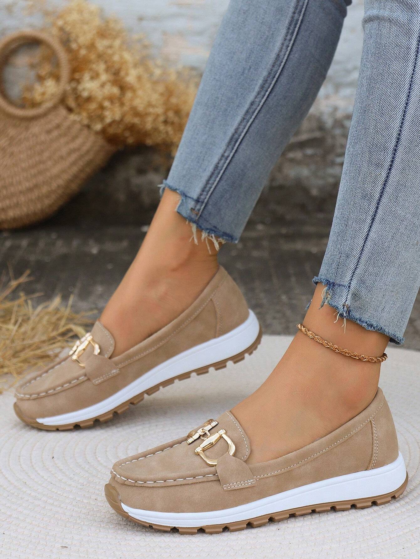 Teresa | Mocasines Casual Con Detalle Metálico