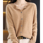 Women’s Knit Cardigan – Cashmere O-Neck