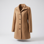Women's Elegant Long Coat – Button Front