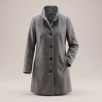 Women's Elegant Long Coat – Button Front