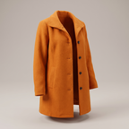 Women's Elegant Long Coat – Button Front