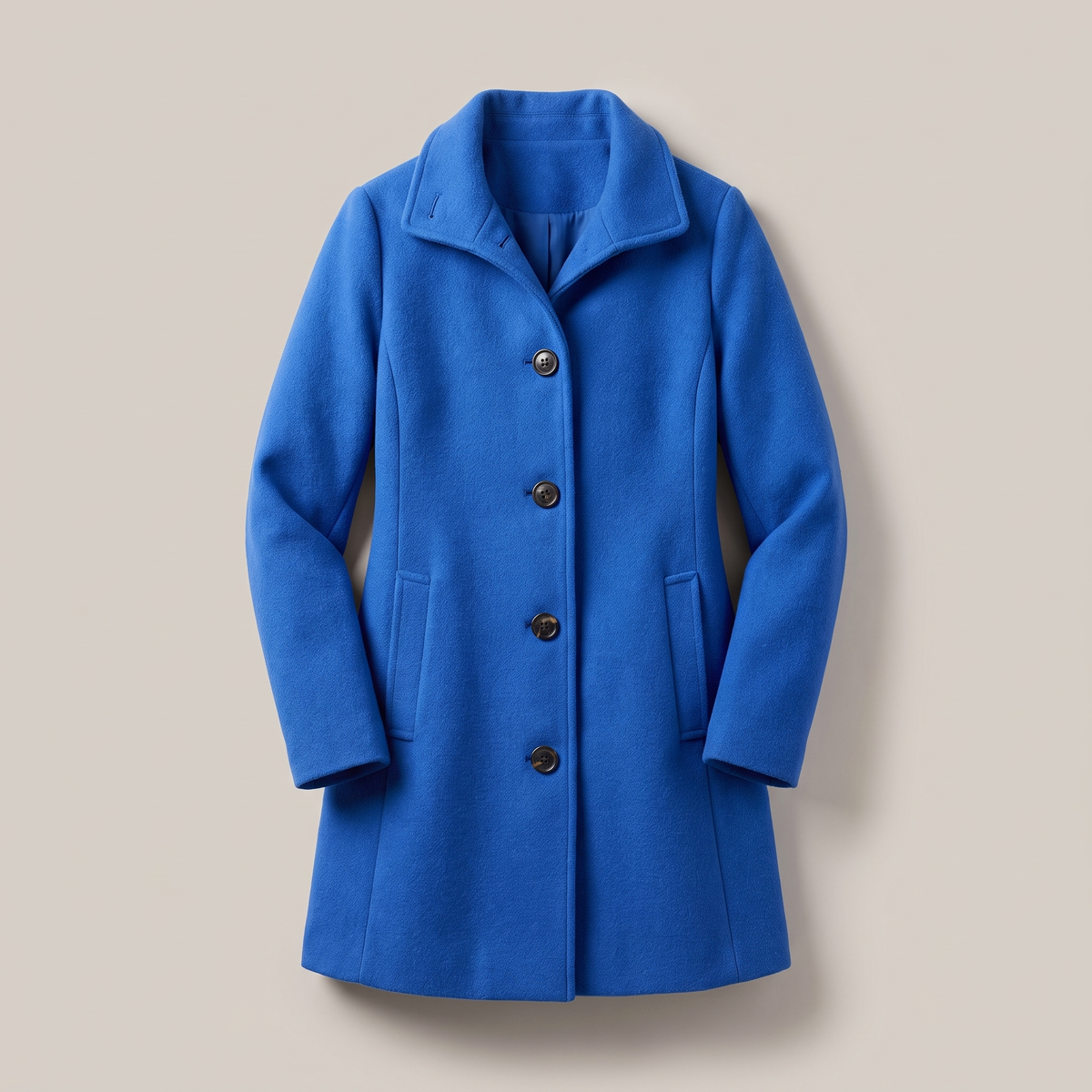 Women's Elegant Long Coat – Button Front