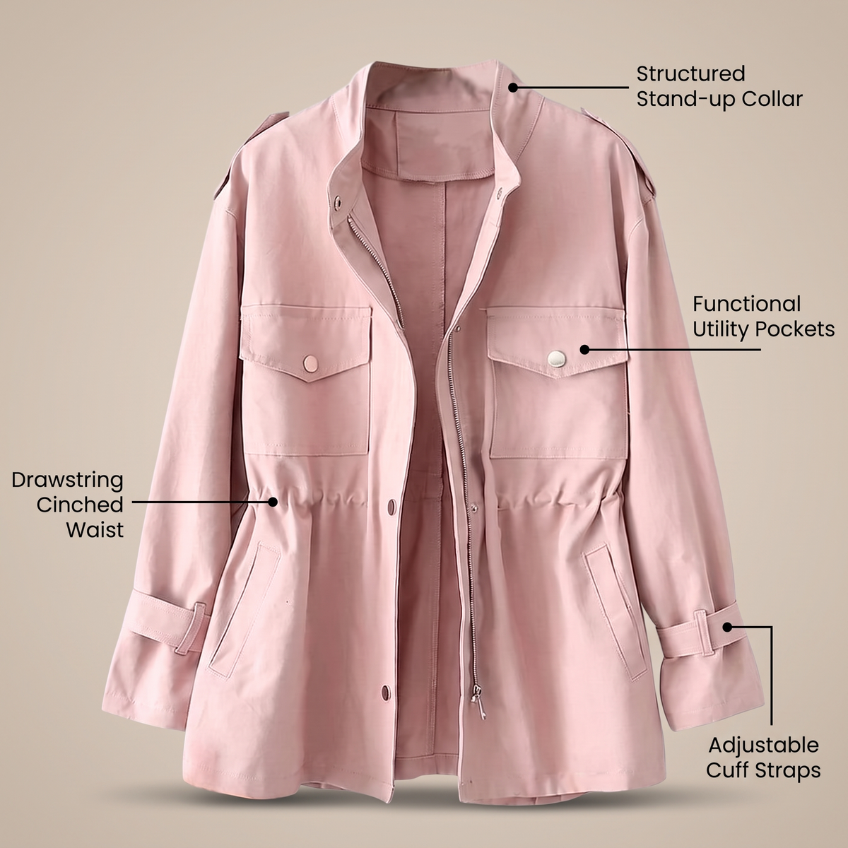 Amelia | Cozy Wool Overcoat – Double Breasted