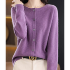 Women’s Knit Cardigan – Cashmere O-Neck