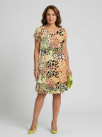 Women's Structured Abstract Knee Dress - Relaxed Everyday Comfort