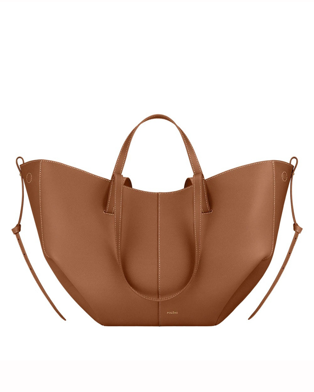 Women's Leather Tote Bag – Sculptural Folded Design