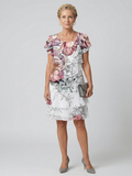 Women's Clean Floral Knee Length Dress - Timeless Tiered Silhouette