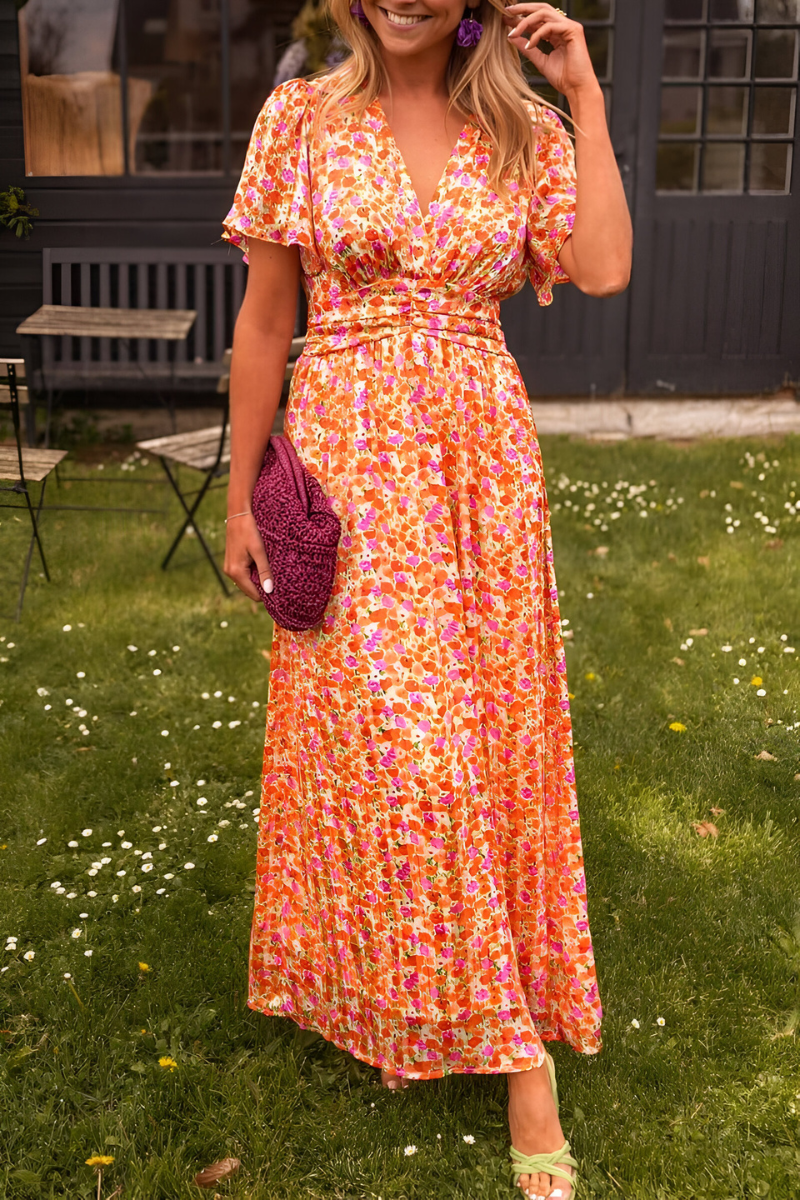 Ava Feminine Fit V-Neck Maxi Dress