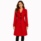 Charlotte | Elegant Long Coat – Button Front