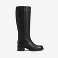 Women's Chic Knee High Boots – Leather Upper