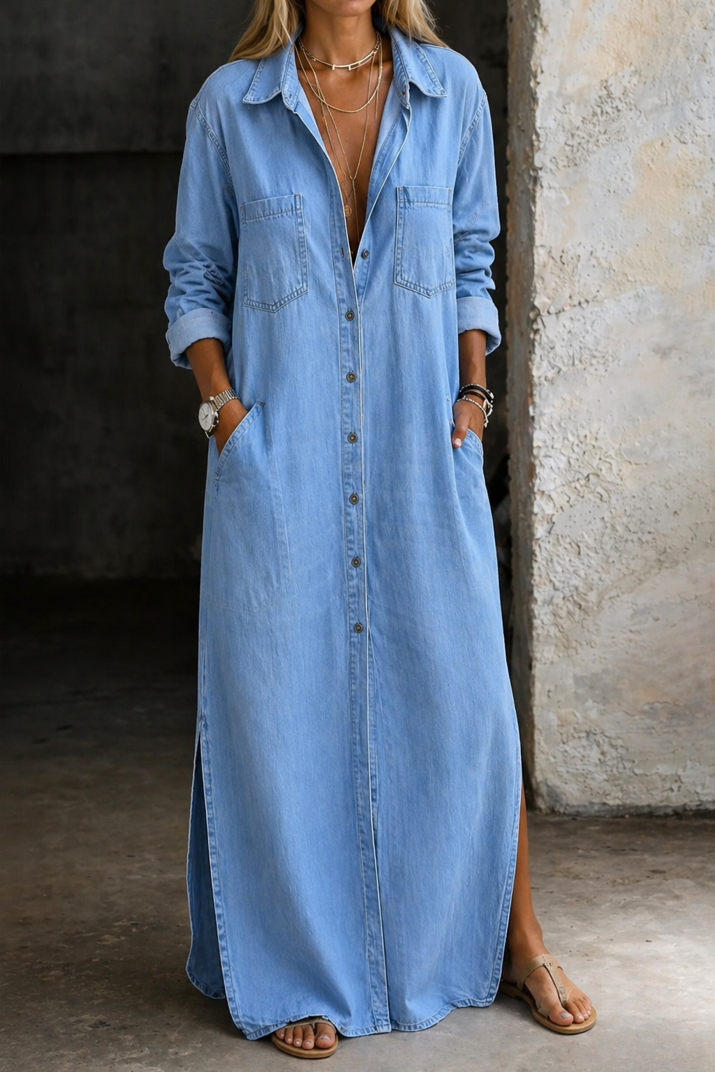 Charlotte | Chic Button Down Dress – Flowing Fit