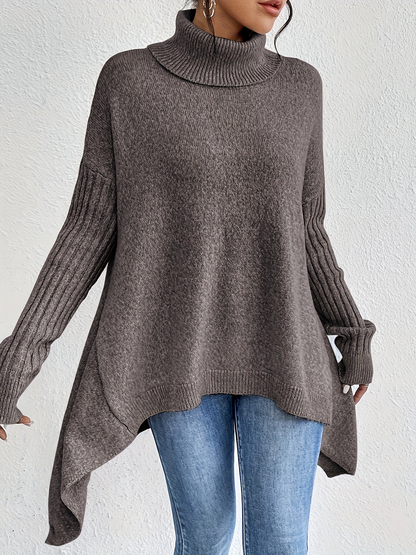 Natalia | Suéter Oversize Con Cuello Alto
