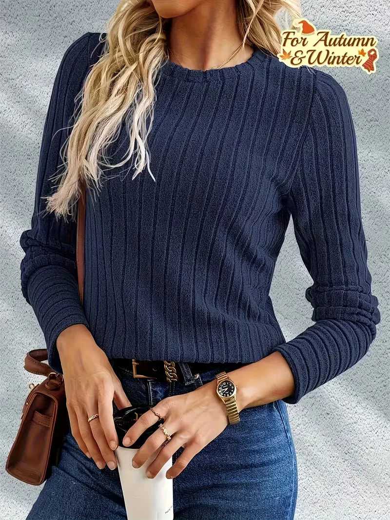 Longsleeve With Ribbed Texture