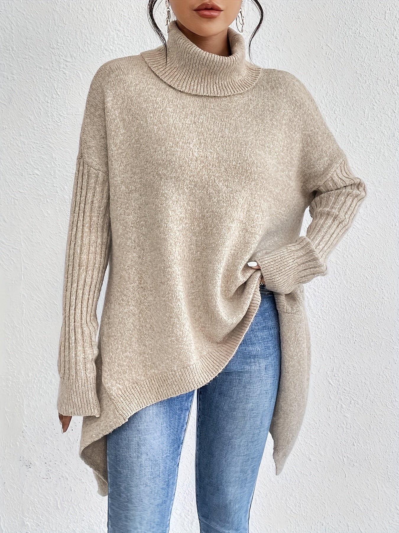 Natalia | Suéter Oversize Con Cuello Alto