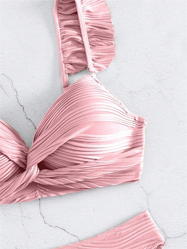 Twist Bikini Set - Push-Up Top Structured Fabric