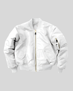 Women's Chic Bomber Jacket – Ribbed Trim