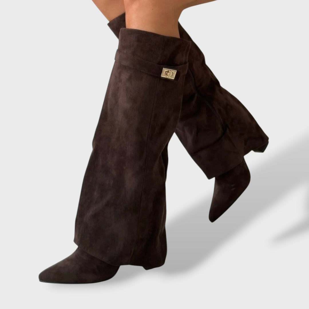 Women's Suede High Boots – Classic Style