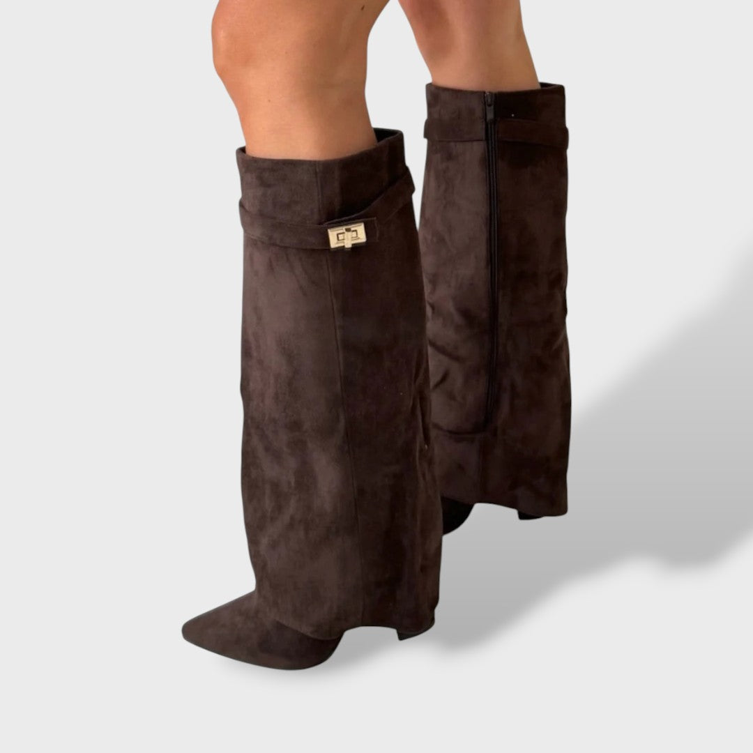 Women's Suede High Boots – Classic Style