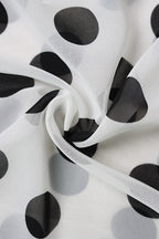 Women's Polka Dot Halter Maxi Dress - Loose Fit & Irregular Ruffle Hem