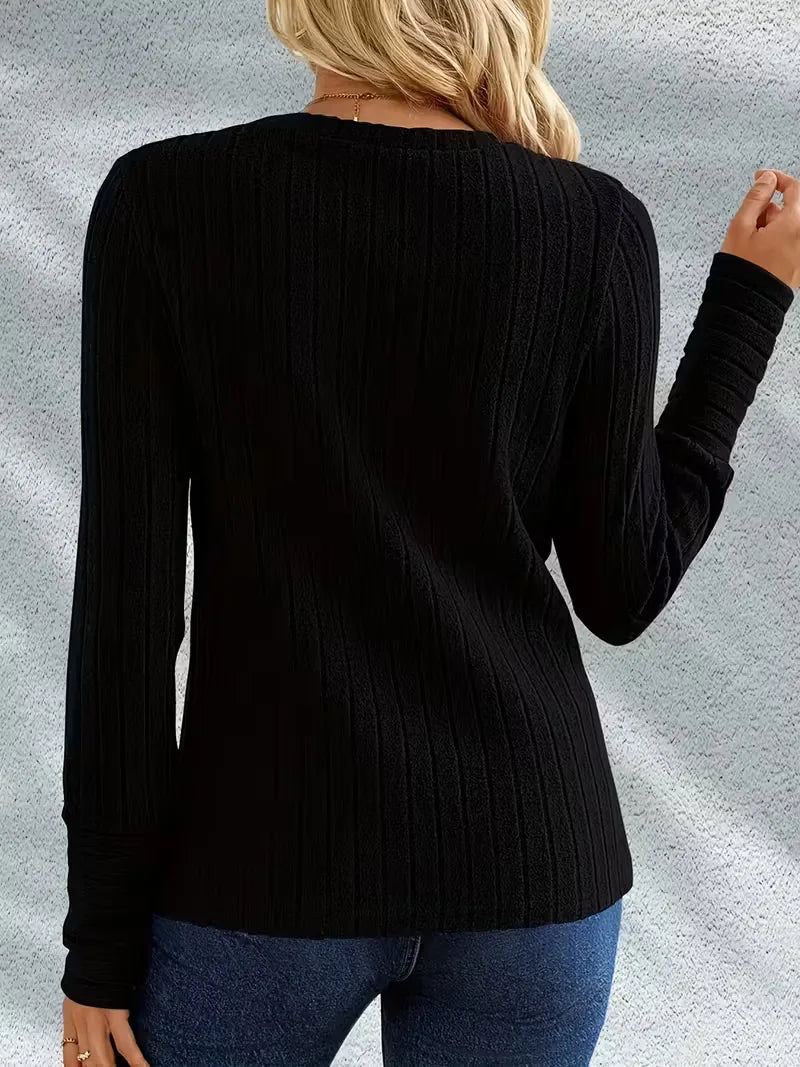 Longsleeve With Ribbed Texture