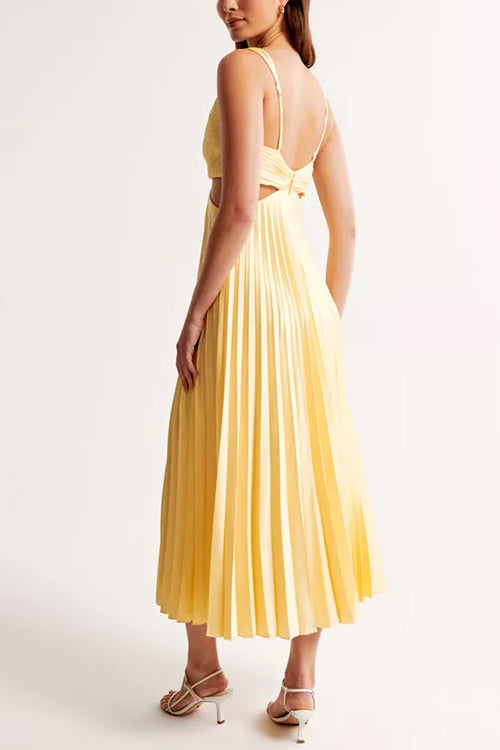 Women's V-Neck Waist Cut-Out Maxi Dress