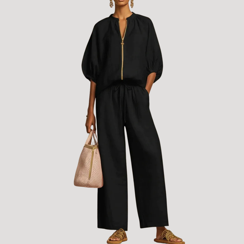 Aria Co-Ord Set Loose Top & Wide-Leg Trousers