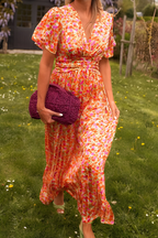 Ava Feminine Fit V-Neck Maxi Dress
