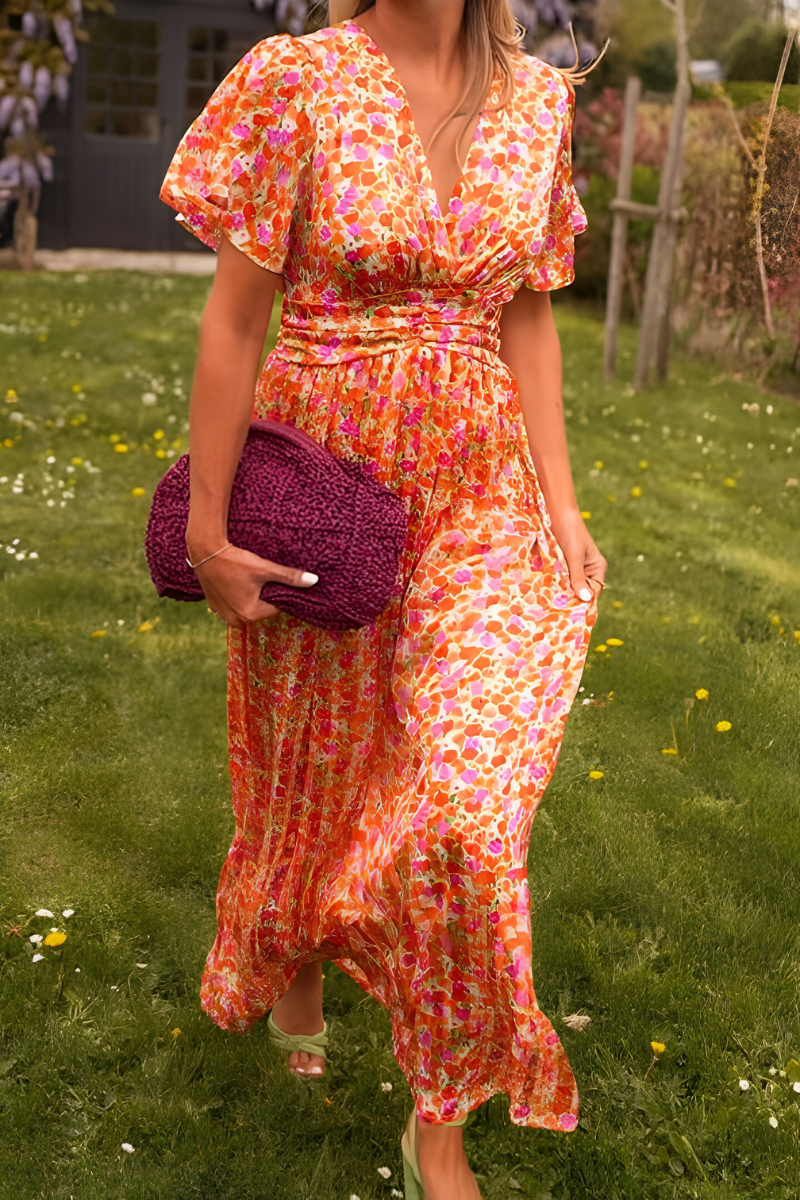 Ava Feminine Fit V-Neck Maxi Dress