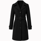 Charlotte | Elegant Long Coat – Button Front