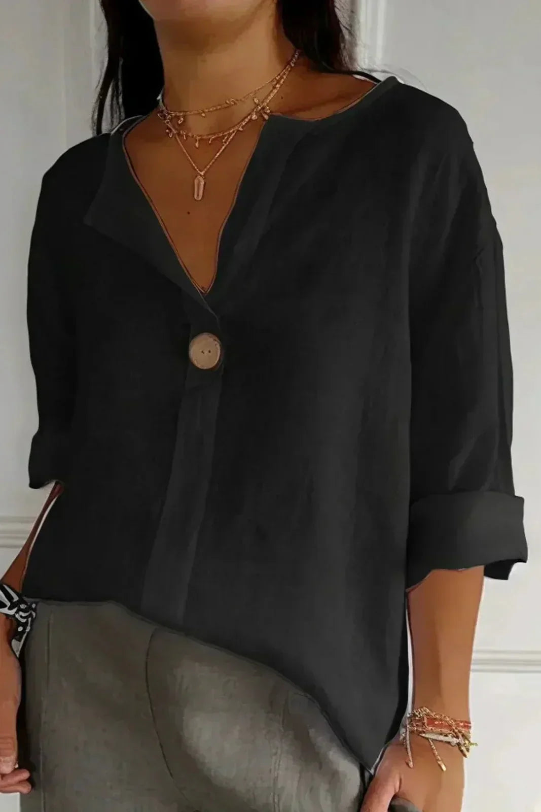 Dolores | Blusa Suelta Con Botón