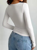 Women's Slim Fit Longsleeve Top – Round Neck