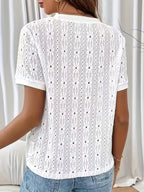 Women's Jacquard T-Shirt – Round Neck