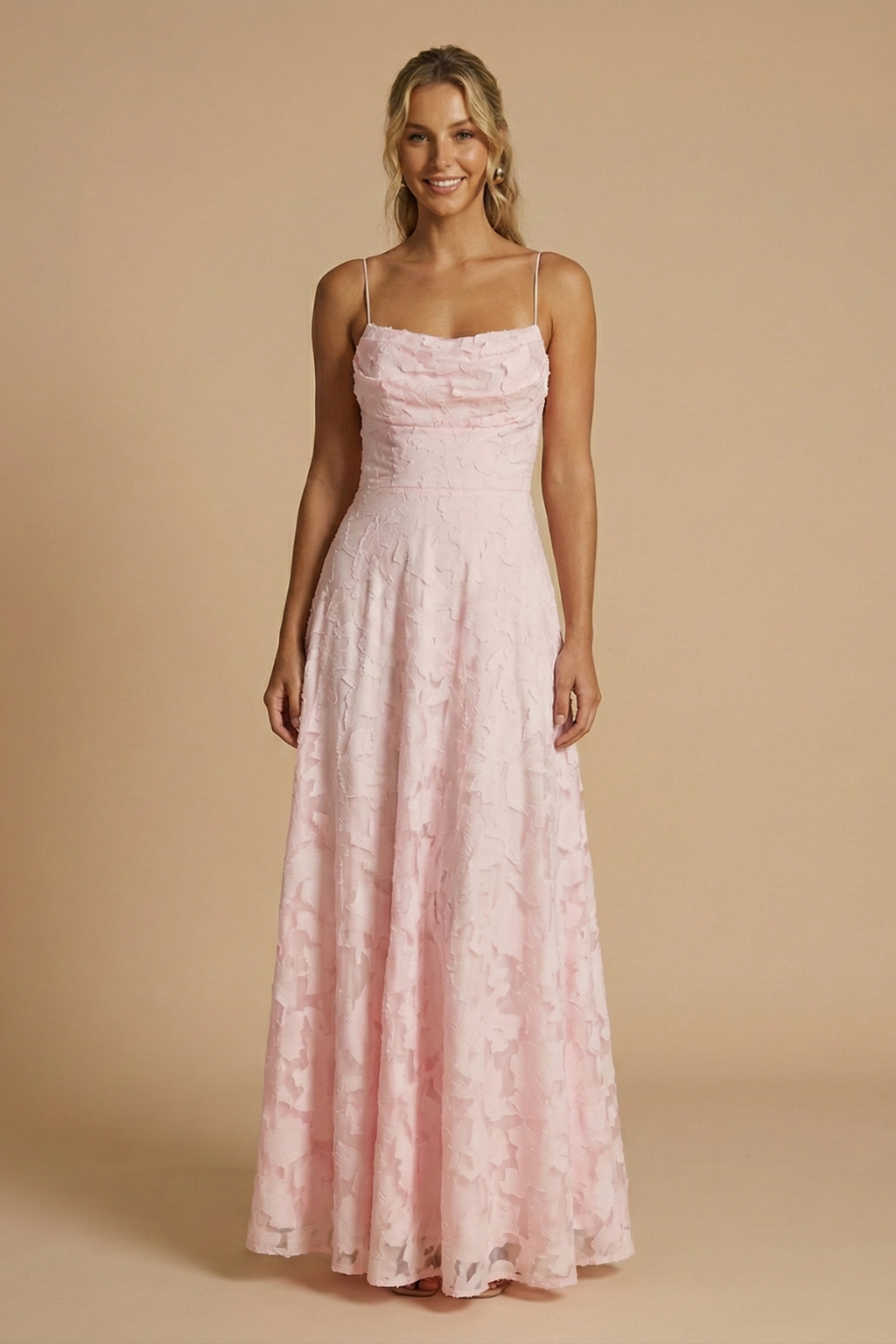 Women's Elegant Sleeveless Floral Maxi Dress - Fitted Bodice