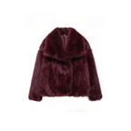 Charlotte Oversized Faux Fur Jacket – Wide Lapels