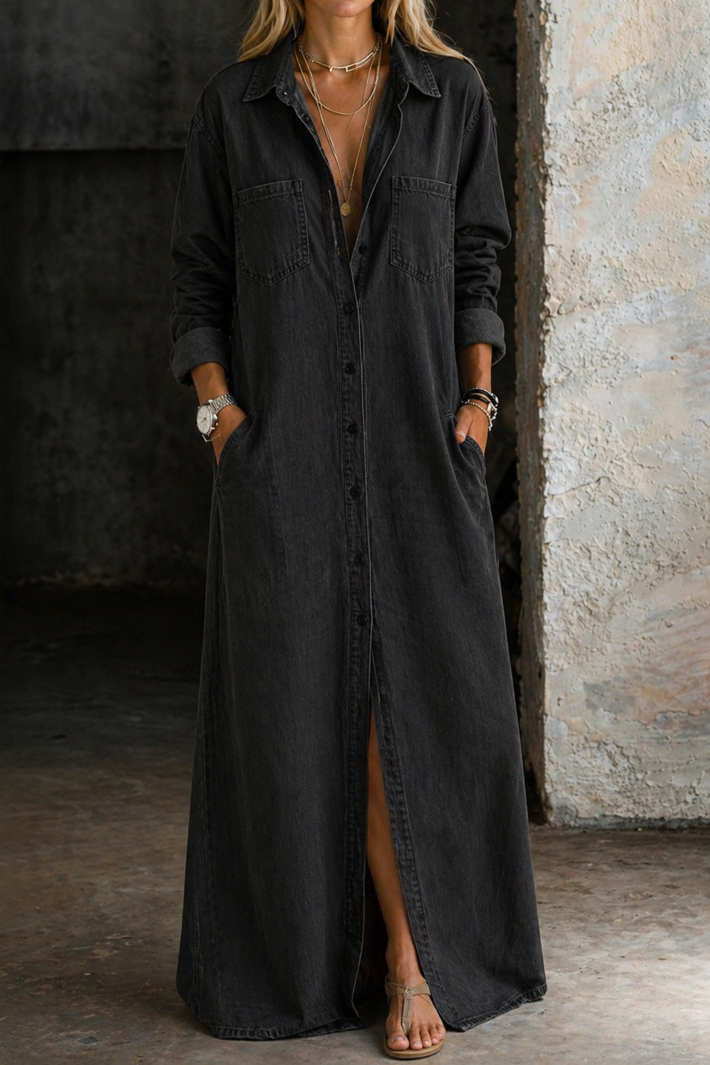 Charlotte | Chic Button Down Dress – Flowing Fit