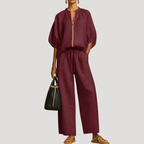 Aria Co-Ord Set Loose Top & Wide-Leg Trousers