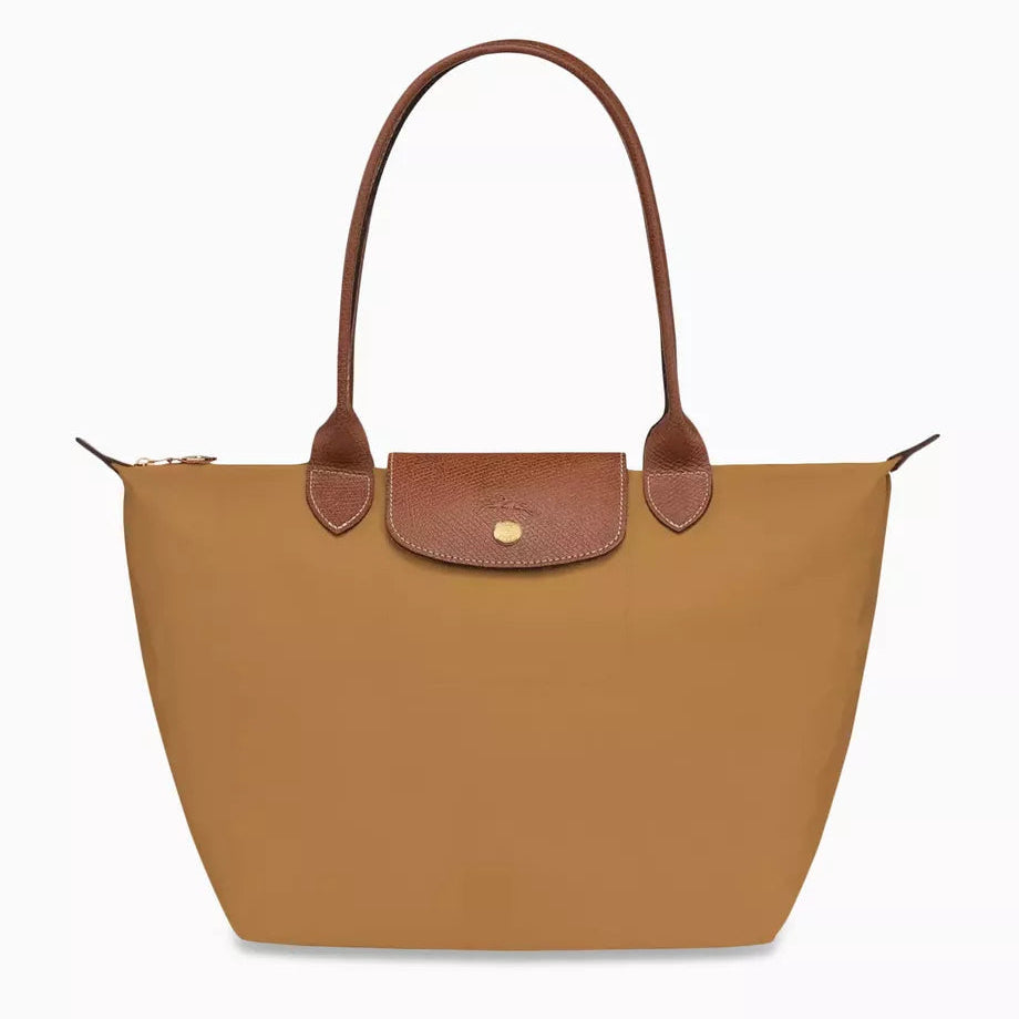 Women's Foldable Nylon Tote Bag – Zip & Snap Closure