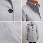 Women's Elegant Long Coat – Button Front