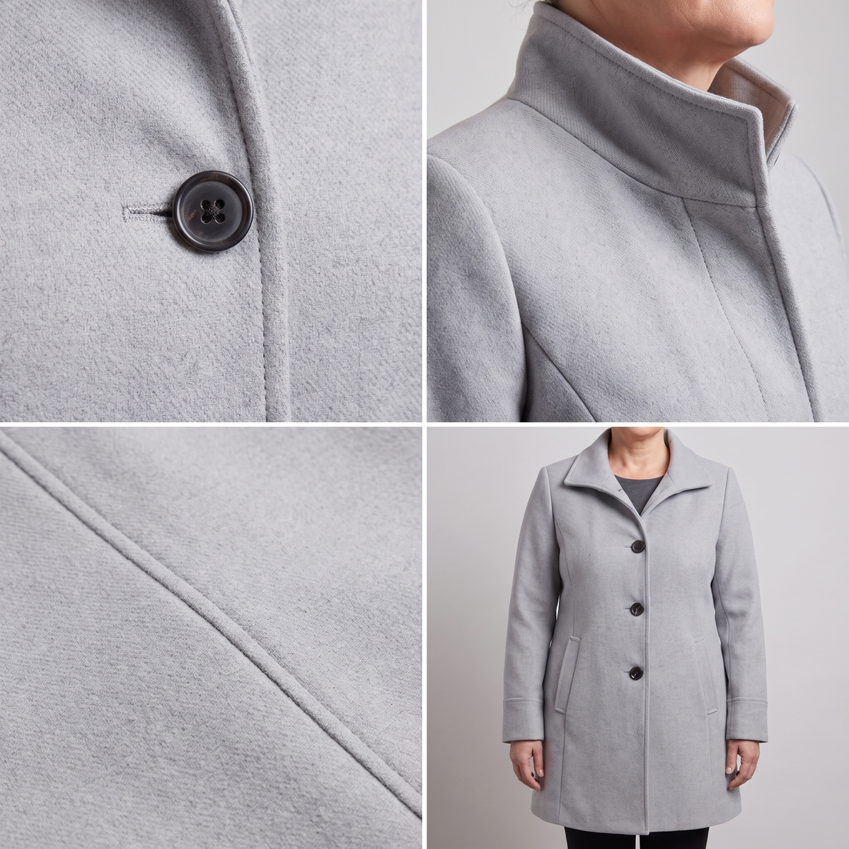 Women's Elegant Long Coat – Button Front