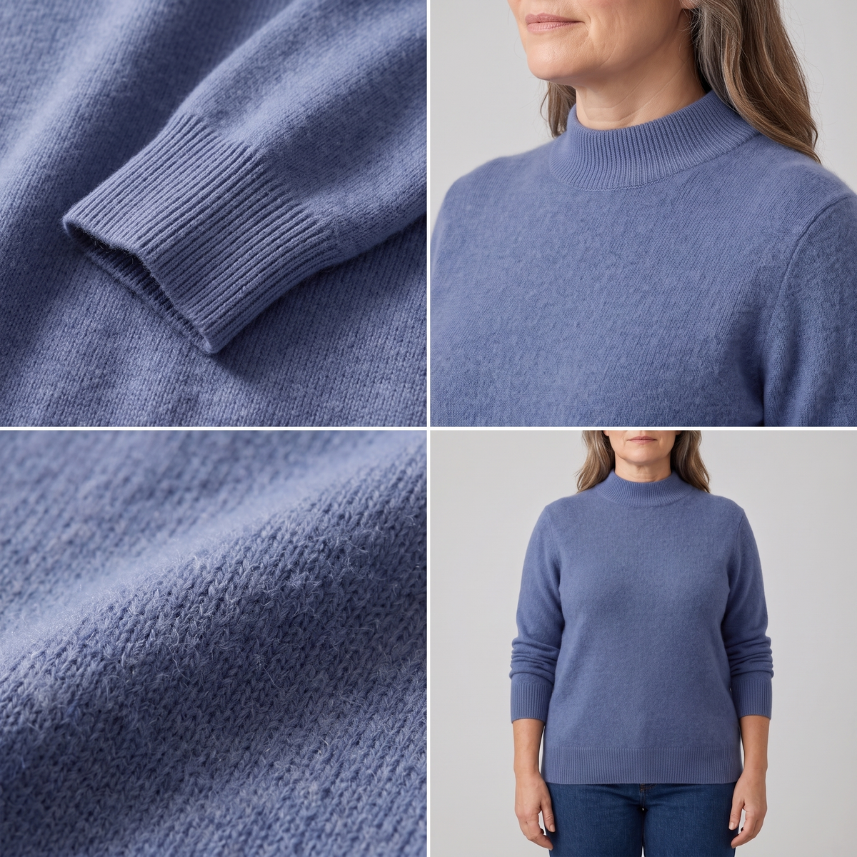 Women's Cozy Mock Neck Sweater – Soft Knit