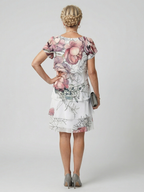 Women's Clean Floral Knee Length Dress - Timeless Tiered Silhouette