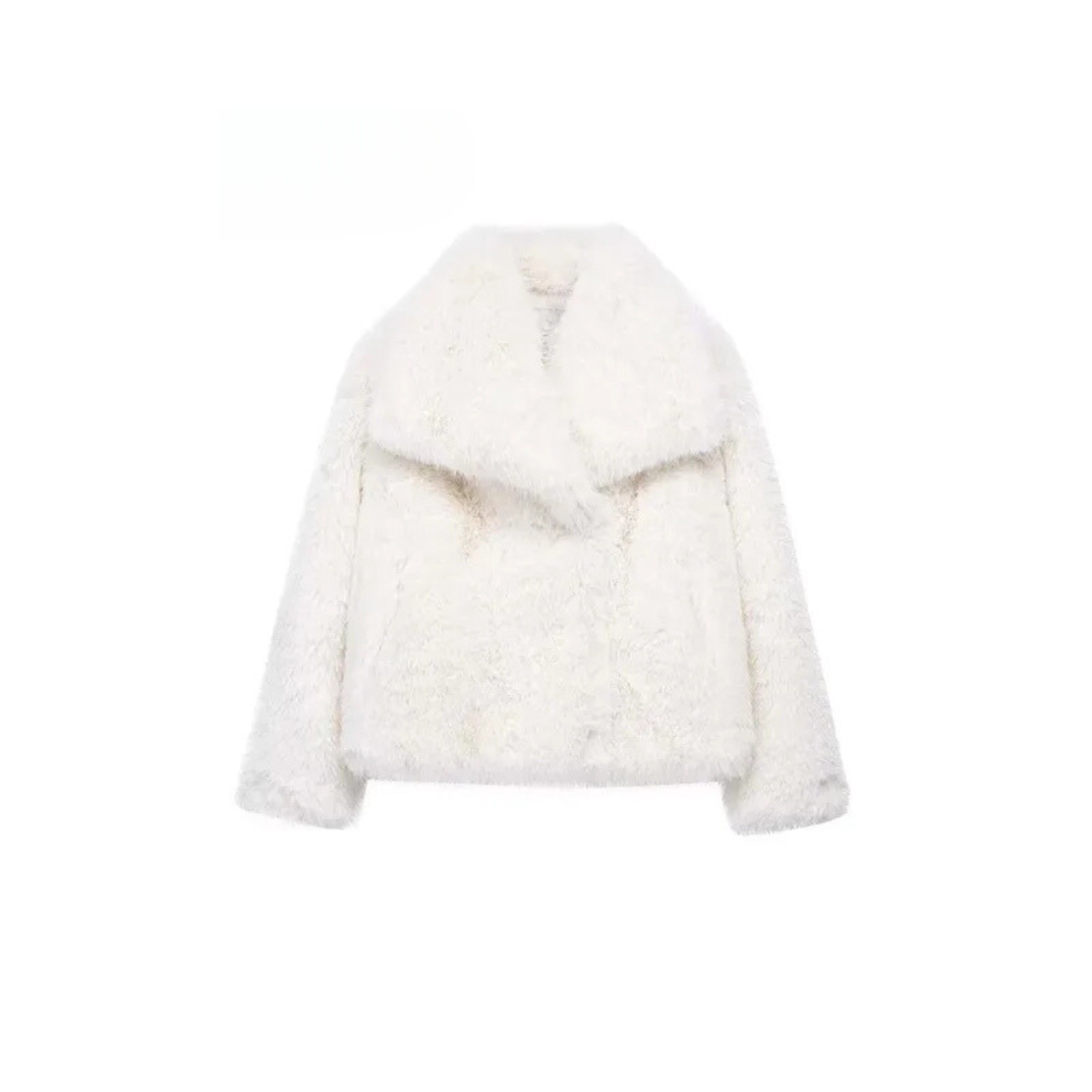 Charlotte Oversized Faux Fur Jacket – Wide Lapels