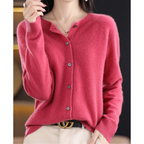 Women’s Knit Cardigan – Cashmere O-Neck