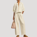 Aria Co-Ord Set Loose Top & Wide-Leg Trousers