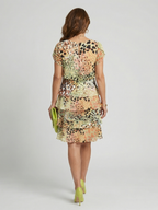 Women's Structured Abstract Knee Dress - Relaxed Everyday Comfort