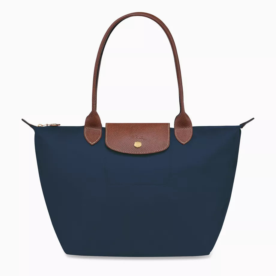 Women's Foldable Nylon Tote Bag – Zip & Snap Closure