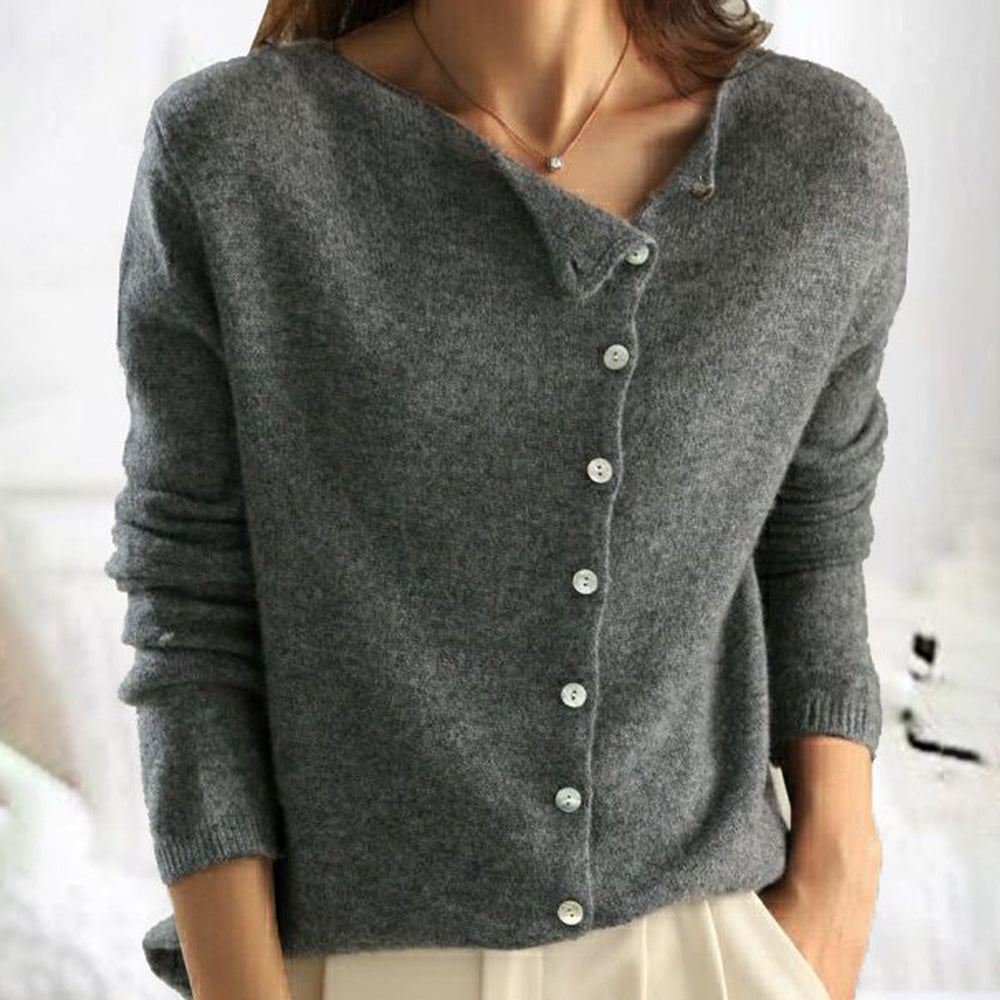 Women’s Alfonsa Cashmere Cardigan – Side Closure