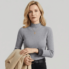 Emma | Cozy Fleece Blouse – High Collar
